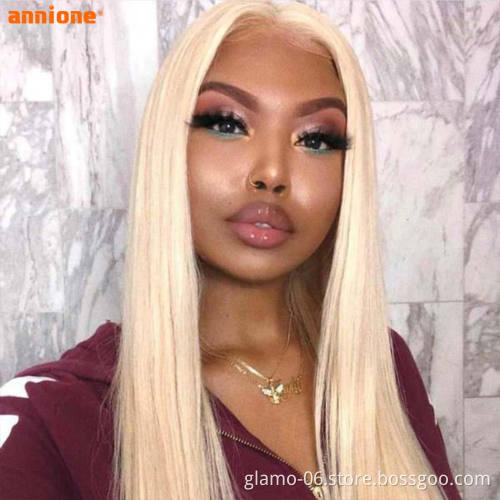 Free Sample 13x4 Lace Blonde 613 Long Bone Straight Wig Brazilian T Part Lace Front Remy Human Hair Wigs